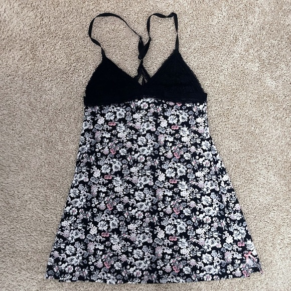 90s Y2k XOXO Floral LaceTrim Nightgown Babydoll Dress Fairycore Cottagecore Boho - Picture 6 of 7